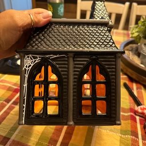 2010 Bath and body works Haunted Halloween candle holder  holds a 14.5oz candle